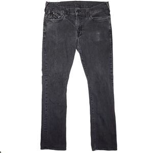 True
Religion Ricky Flap Relaxed Straight Jeans Mens 38x33 Black Flex 10.5" Rise